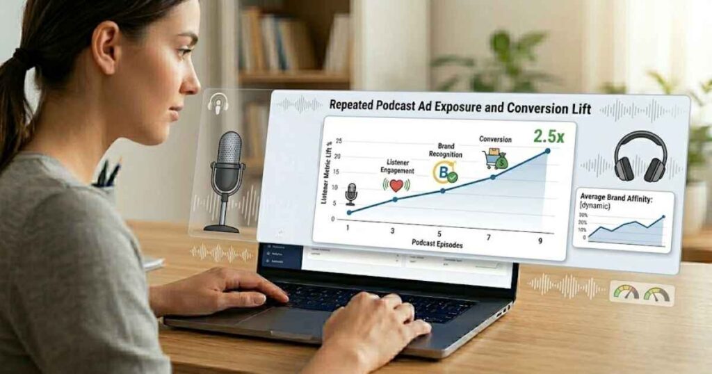 Podcast Ad Growth and Repetition Graph